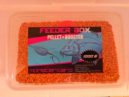 Monster Carp Feeder Box-Honey méz-pellet+Booster 1 kg 