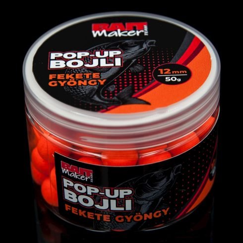 Bait Maker Team - Pop Up Bojli Fekete Gyöngy 12mm 50g