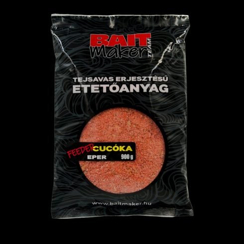 Bait Maker Team - Tejsavas Erjesztésű Etetőanyag Feeder Eper 900 g