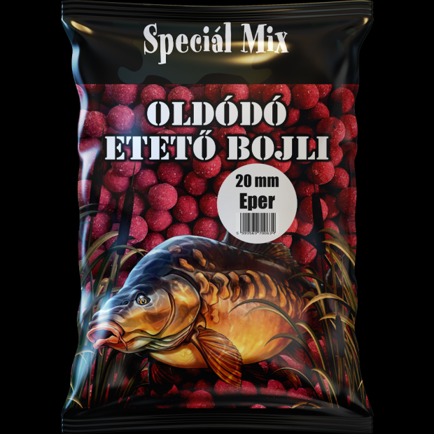 Speciál Mix - Oldódó Etető Bojli Eper 20mm 1kg