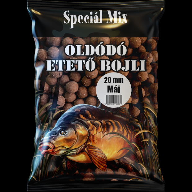 Speciál Mix - Oldódó Etető Bojli Máj 20mm 1kg