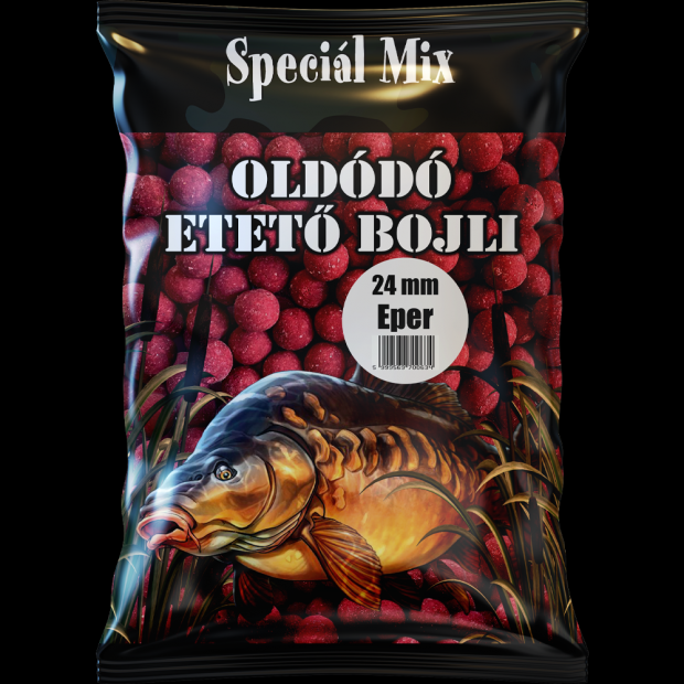 Speciál Mix - Oldódó Etető Bojli Eper 24mm 1kg