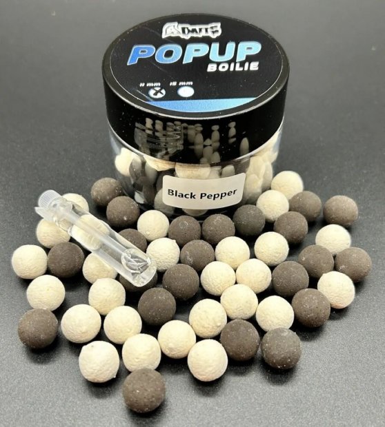 A - Baits Fluo Pop -Up Fekete Bors 11 mm 40g + Eszencia