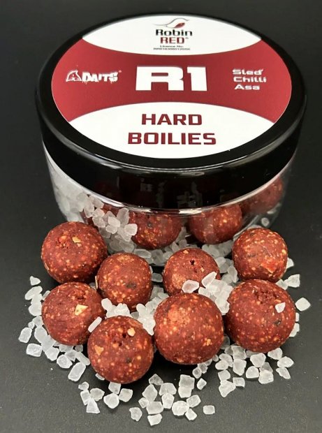 A - Baits R1 Robin Red, Hering, Chili, Asa Kemény Bojli 300 ml 20 - 24 mm